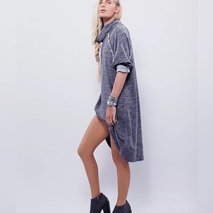 Free People Beach Terri Cocoon Pullover in Charcoal, Size: M/L